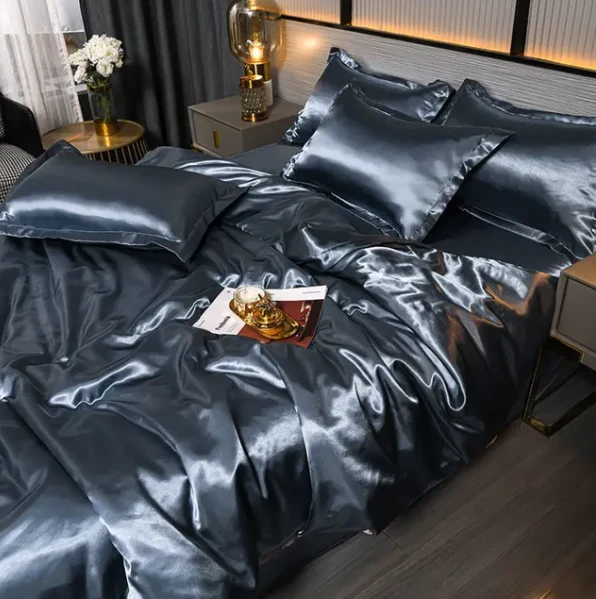 Draps en Satin Luxueux - Confort & Élégance pour la Chambre