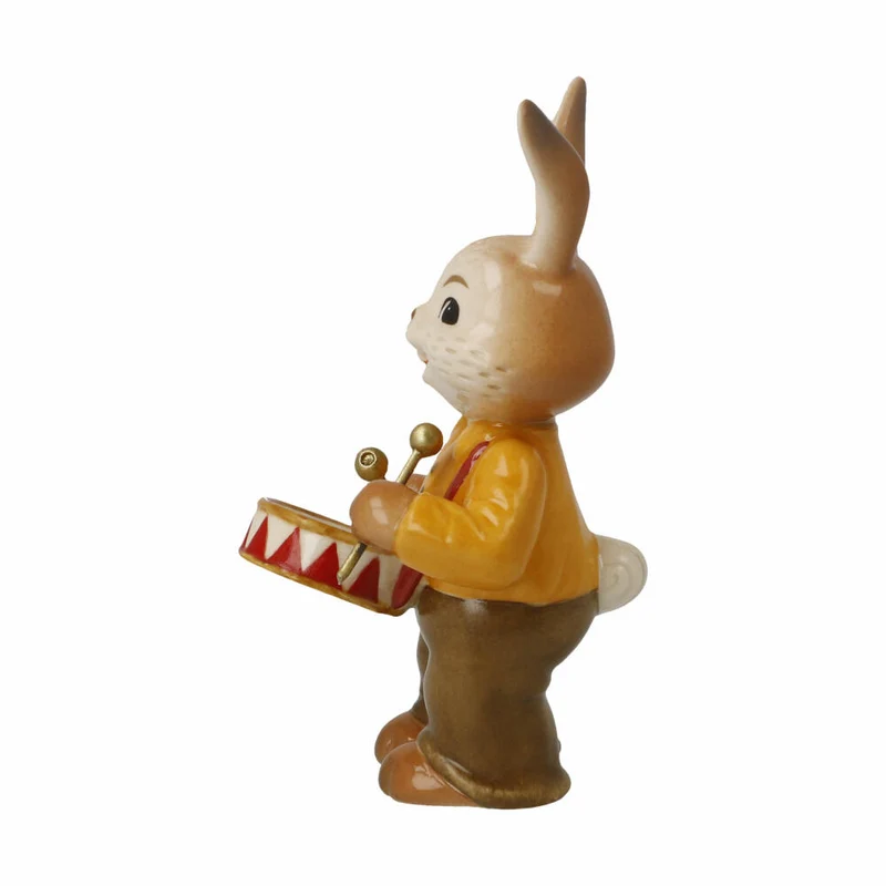 Goebel Figur Hase Herziger Trommler, Osterhase, Steingut, Bunt, 8 cm, 66845971