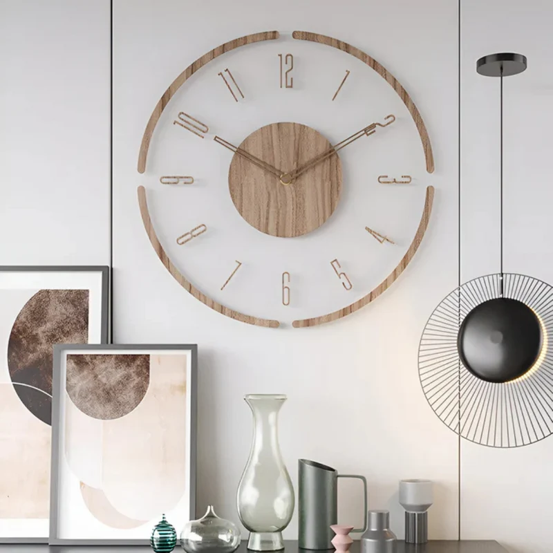 Horloge Murale Nock - Acrylique et Bois, Design Silencieux