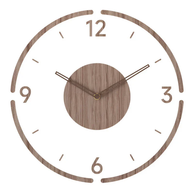 Horloge Murale Nock - Acrylique et Bois, Design Silencieux