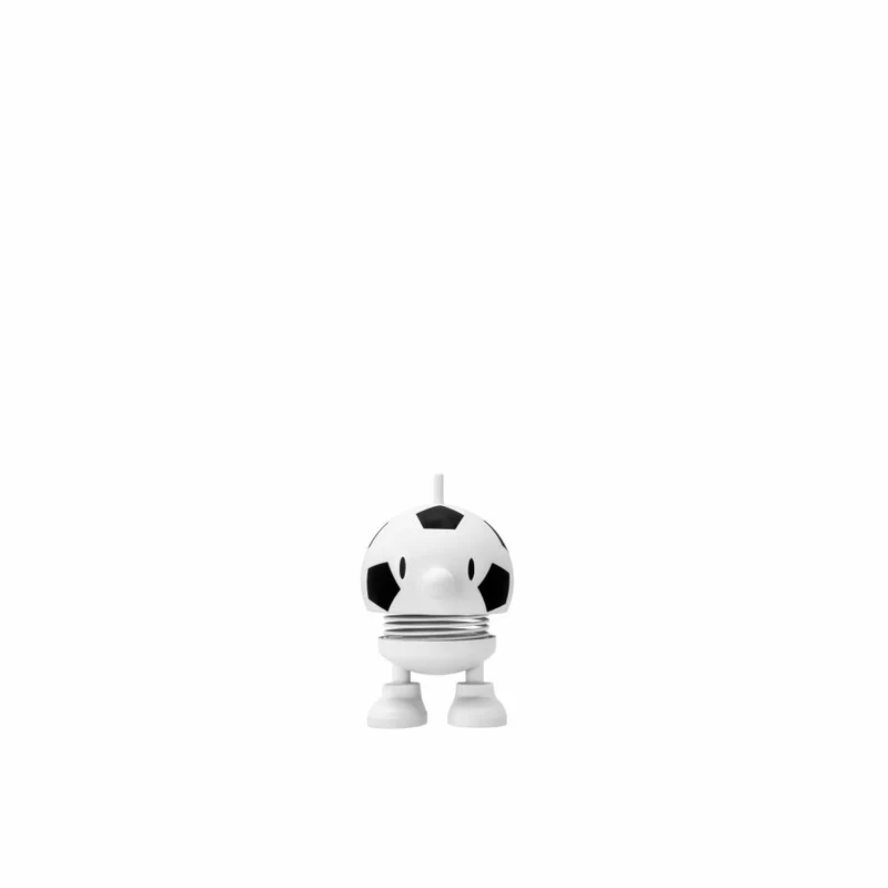 Hoptimist Dekofigur Football Bumble S White, ABS-Kunststoff, Stahl, Weiß, 7.6 cm, 35672