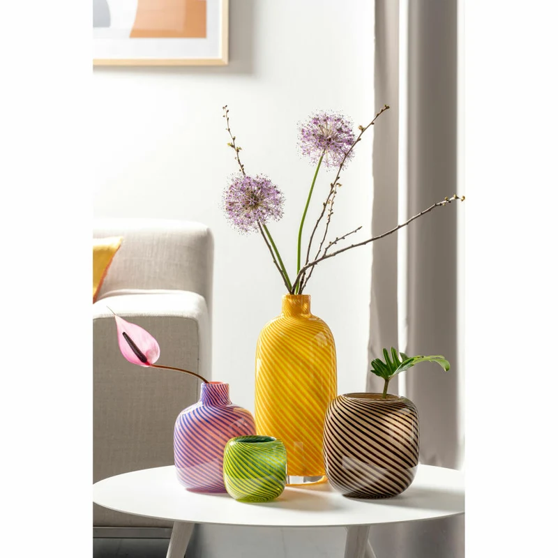 Leonardo Vase Filo Colori, Blumenvase, Dekovase, Tischvase, Glasvase, Glas, Grün, H 9.5 cm, 047512