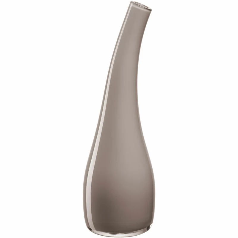 Leonardo Vase Arco, Blumenvase, Dekovase, Tischvase, Glas, Taupe Opac, H 25 cm, 045270