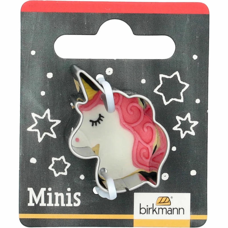 Birkmann Mini-Ausstechform Einhorn, Ausstecher, Plätzchenform, Keks, Plätzchen, Edelstahl, 3 cm, 152649