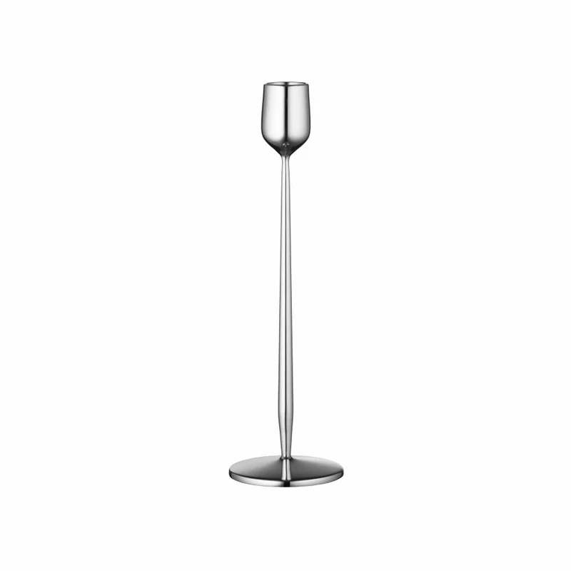 Gense Kerzenhalter Dorotea, Kerzenständer, Rostfreier Stahl 18/10, 7 x 23.5 cm, 30088