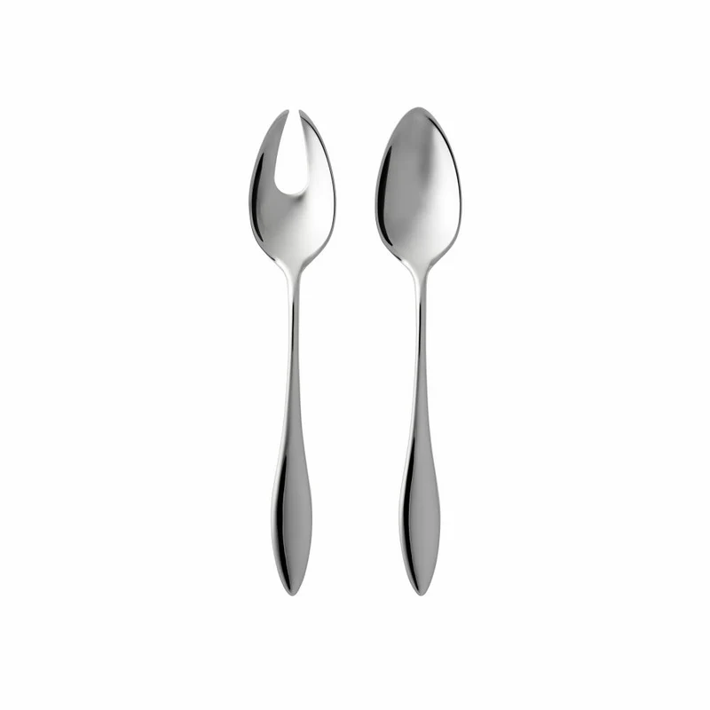 Gense Salatbesteck Indra 2-tlg., Salatlöffel, Salatgabel, 18/8 Edelstahl, 27.6 cm, 20581