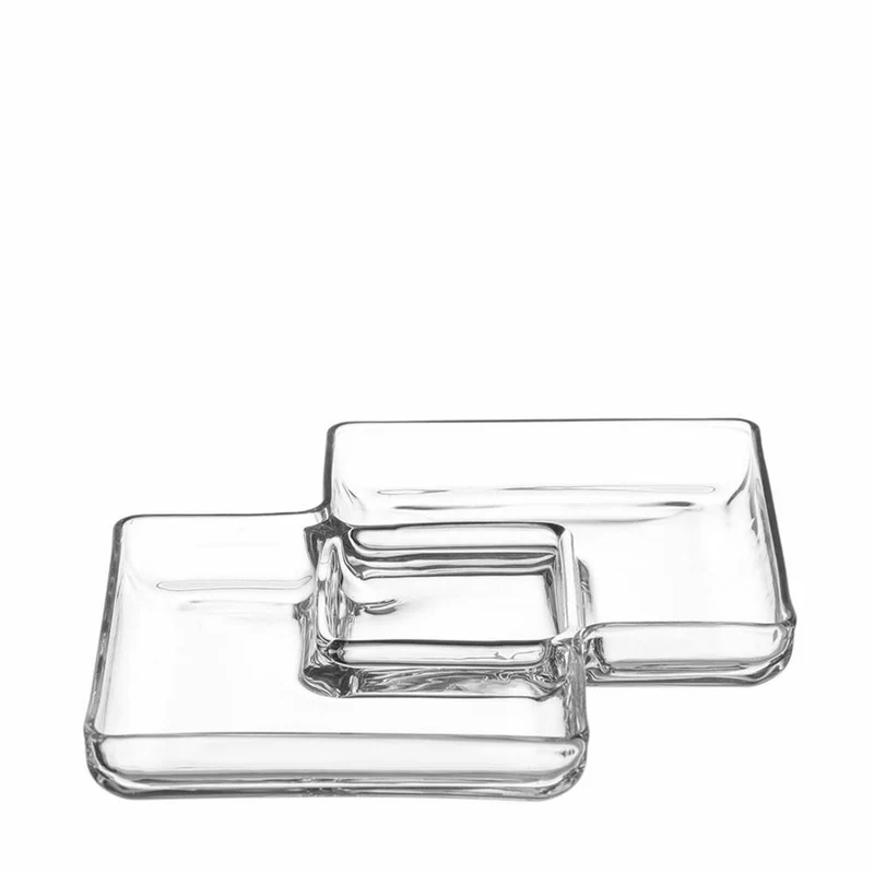 Leonardo Kabarett SEZIONE, Eckig, Snackschale, Schale, Dekoschale, Glas, 31 x 21 cm, 034956