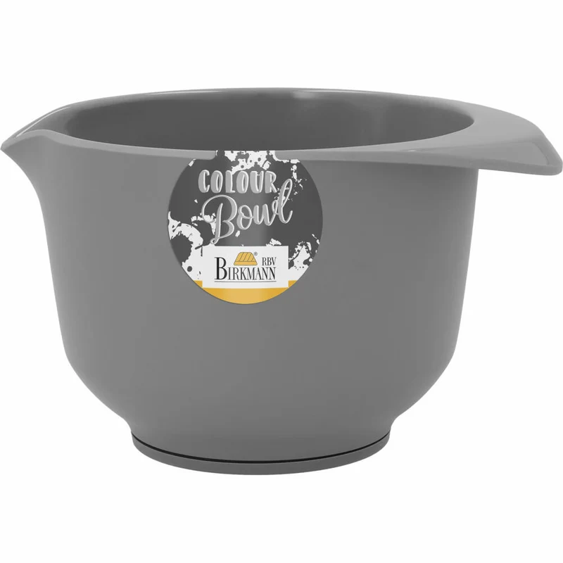 Birkmann Colour Bowl Rühr- und Servierschüssel, Rührschüssel, Schüssel, Melaminharz, Grau Matt, 750 ml, 708938