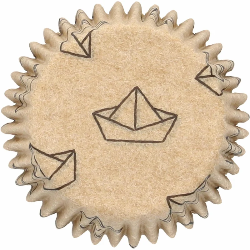 Birkmann Mini-Kraftpapierbackförmchen Ahoi, 75 Stück, Muffinbackförmchen, Papierbackförmchen, Papier, Ø 4 cm, 444935