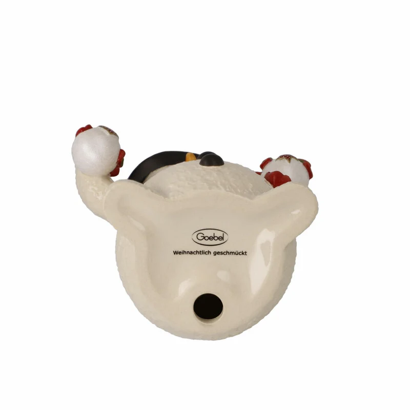 Goebel Figur Weihnachtlich geschmückt, Schneemann, Steingut, Bunt, 12 cm, 66704581