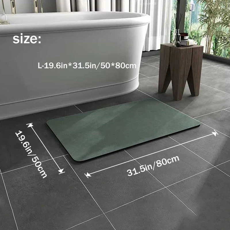 Tapis Bain Diatomite - Antidérapant, Séchage Rapide