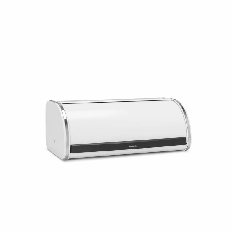 Brabantia Rollbrotkasten Groß, Brotkasten, Brotaufbewahrung, Stahl, White, 16 L, 236747