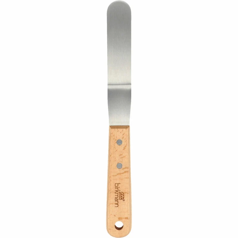 Birkmann Cause We Care Mini-Winkelpalette, Streichpalette, Backzubehör, Edelstahl / Buchenholz, 9.5 cm, 889194