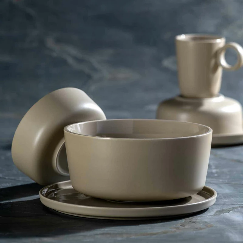 Leonardo Keramikschale ROMA, Schale, Schüssel, Keramik, Beige, 22 cm, 026365