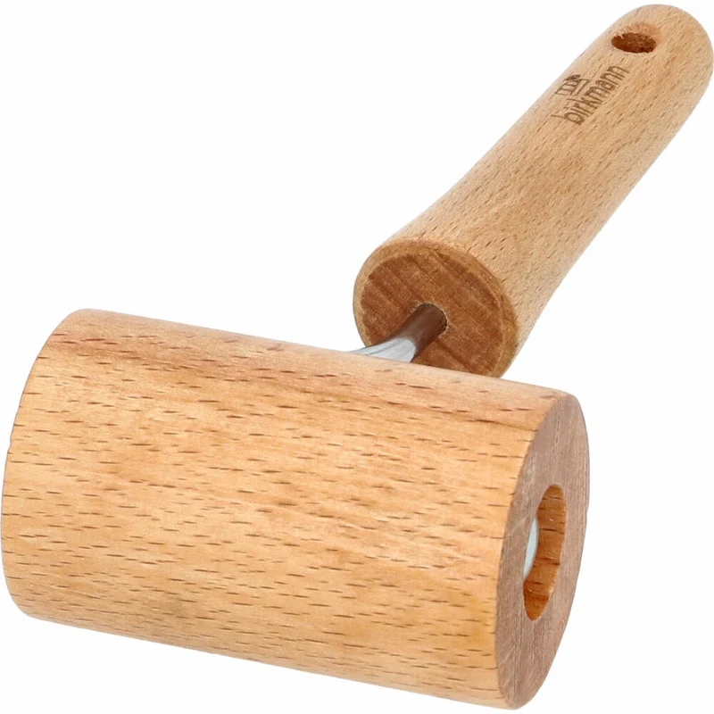 Birkmann Bakers Best Teigroller, Gerade, Ausroller, Backzubehör, Buchenholz, Ø 4 cm, 424135