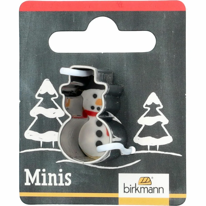 Birkmann Mini-Ausstechform Schneemann, Ausstecher, Plätzchenform, Keks, Plätzchen, Edelstahl, 2.7 cm, 152922