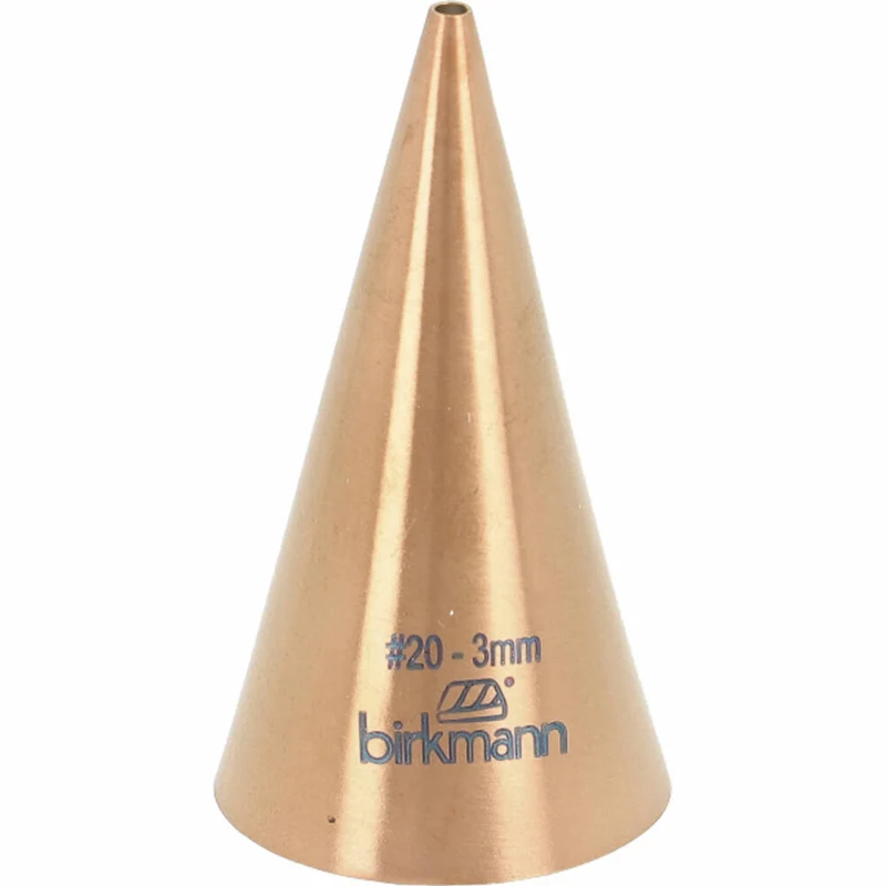 Birkmann Lochtülle Nr.20, Spritztülle, Garniertülle, Backzubehör, Edelstahl, Kupferfarben, Ø 3 mm, 409019