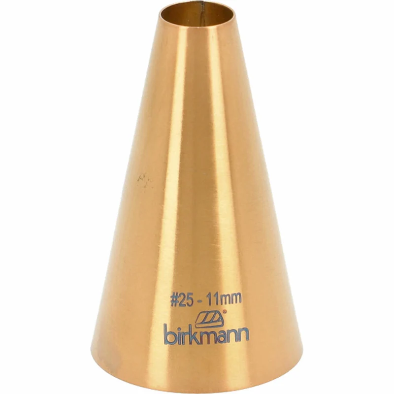 Birkmann Lochtülle Nr.25, Spritztülle, Garniertülle, Backzubehör, Edelstahl, Kupferfarben, Ø 11 mm, 409064