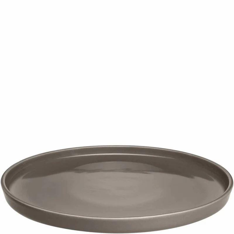 Leonardo Keramikteller ROMA, Teller, Frühstücksteller, Speiseteller, Keramik, Taupe, 22 cm, 027921