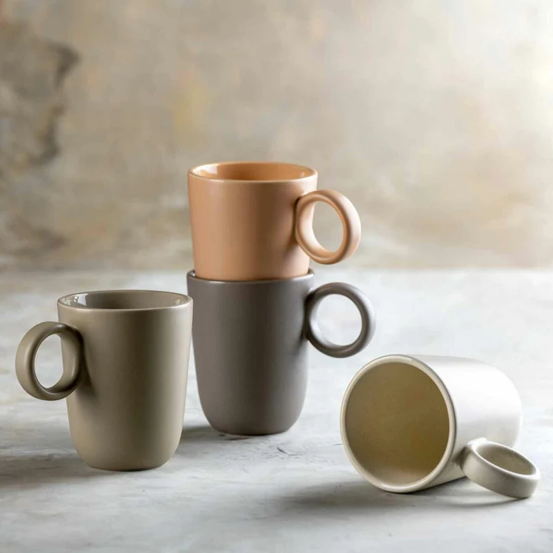 Leonardo Keramiktasse ROMA, Tasse, Becher, Keramik, Taupe, 330 ml, 027926