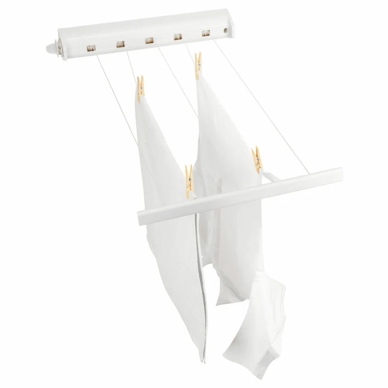 Brabantia Wäscheleinen ausziehbar, Wäschetrockner, Wäscheleine, Wandtrockner, White, 22 m, 385728