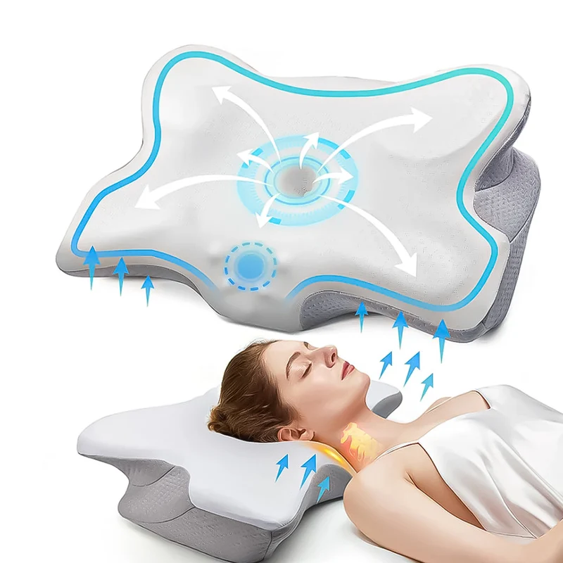 Oreiller Orthopédique - Sommeil Profond - Soulagement Cervical et Dorsal