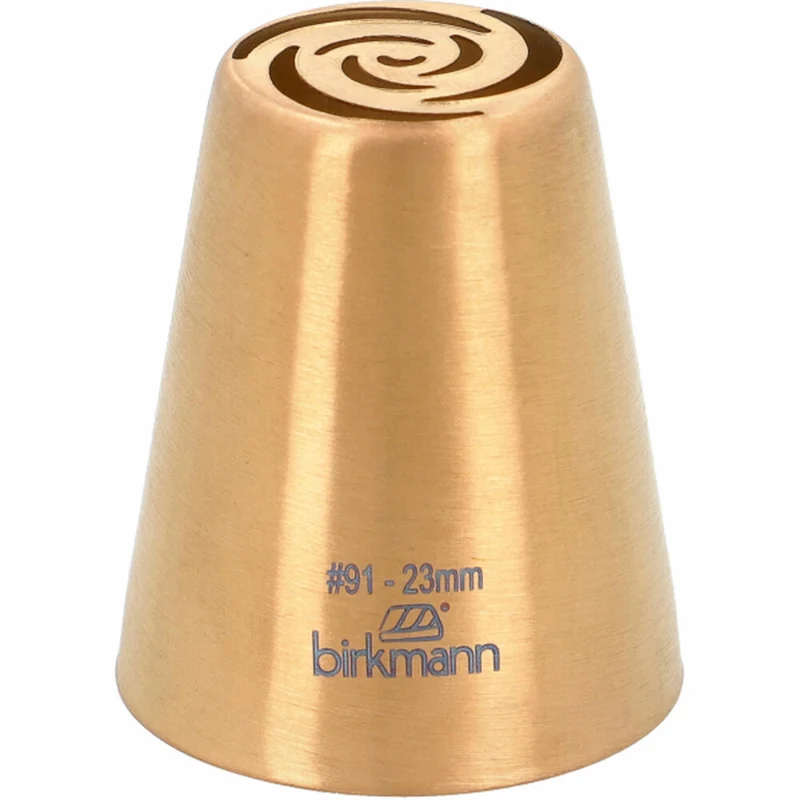 Birkmann Blütentülle 2 Nr. 91, Spritztülle, Garniertülle, Backzubehör, Edelstahl, Kupferfarben, Ø 23 mm, 409217