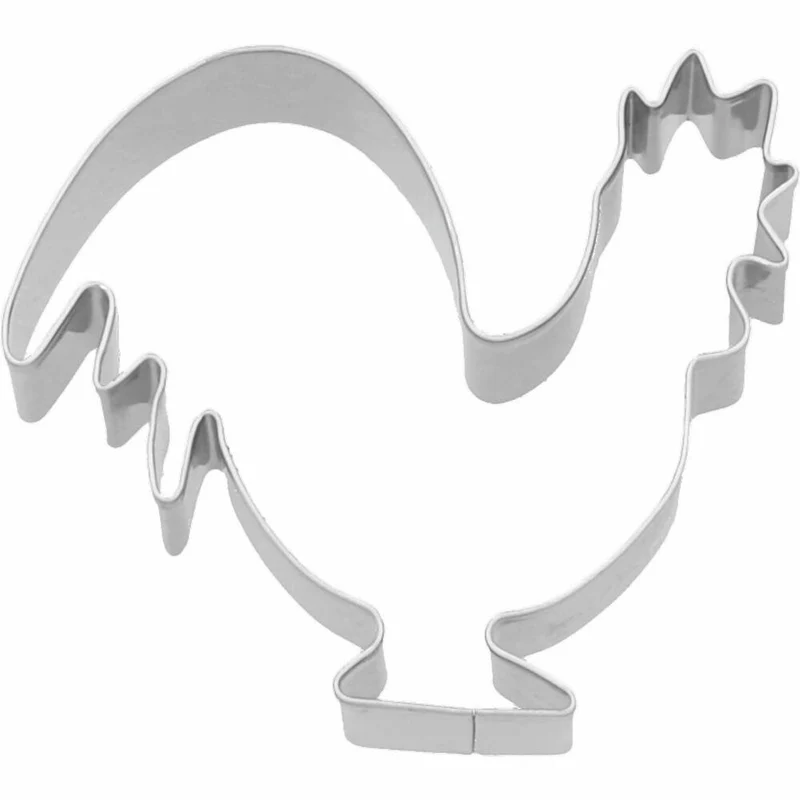 Birkmann Ausstechform Hahn, Ausstecher, Plätzchenform, Keks, Plätzchen, Edelstahl, 6.5 cm, 189836