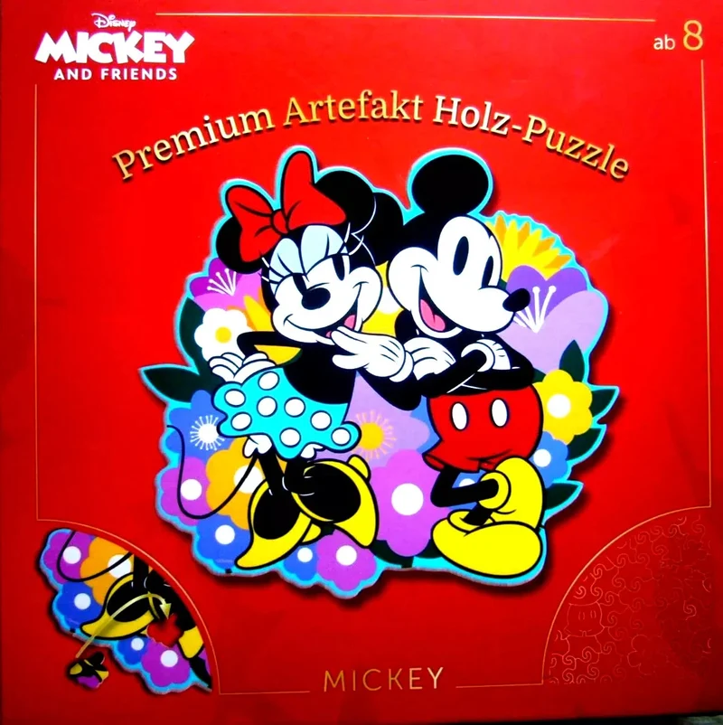 Premium Artefakt Holz-Puzzle Mickey, 182 Teile, neu&ovp