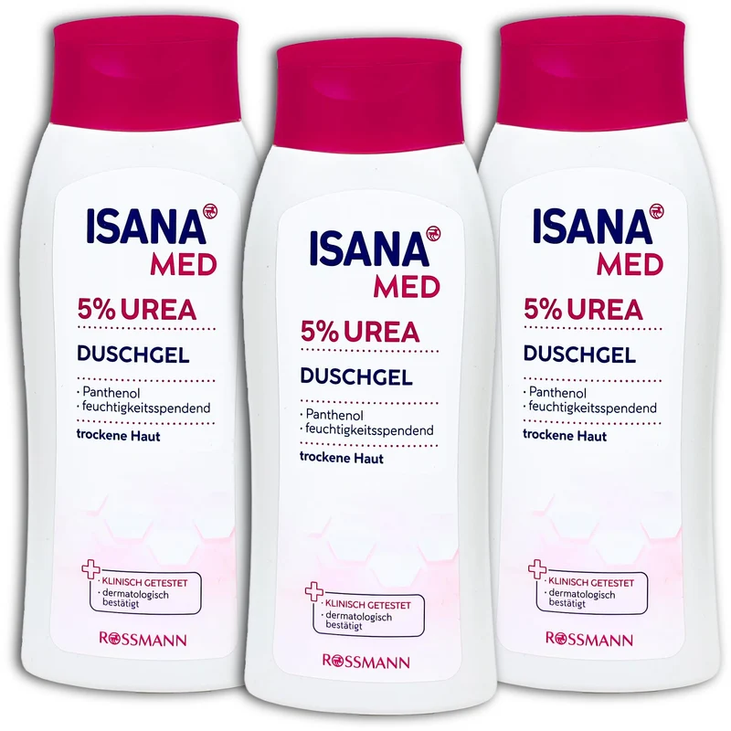 3 er Pack ISANA MED Duschge Urea 3x 250 ml