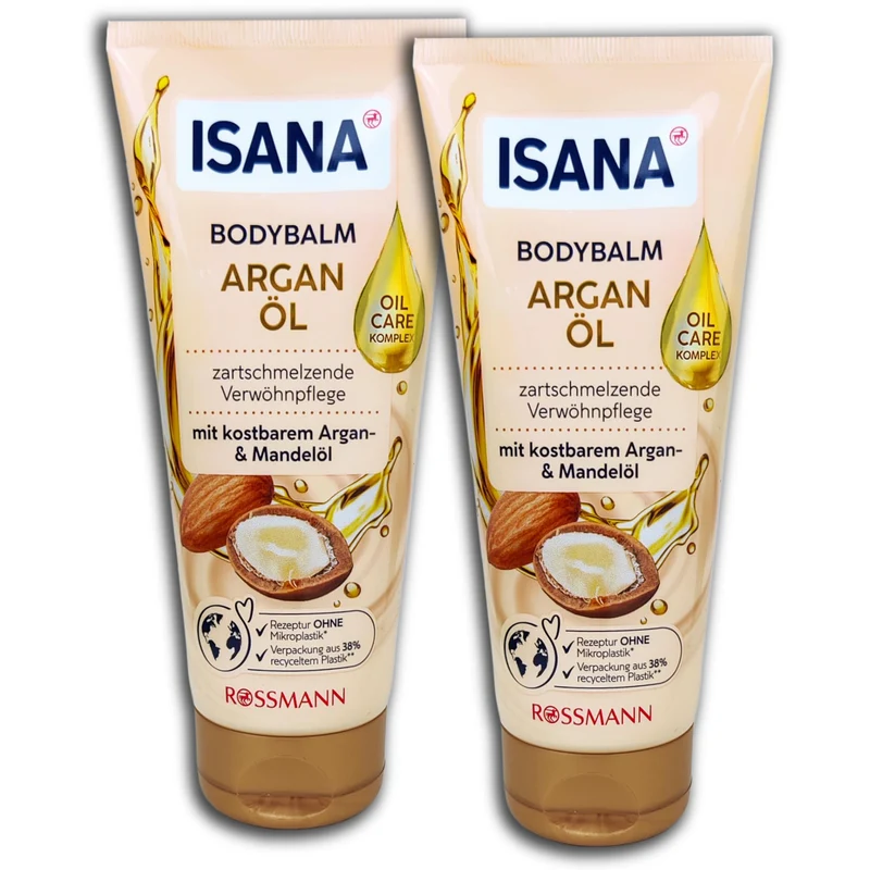 TopDeal 2 er Pack ISANA Bodybalm Arganöl Bodylotion 2 x 200 ml