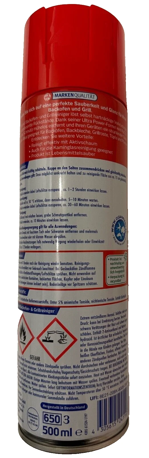 DOMOL Backofen- & Grillreiniger, 500ml, Neu