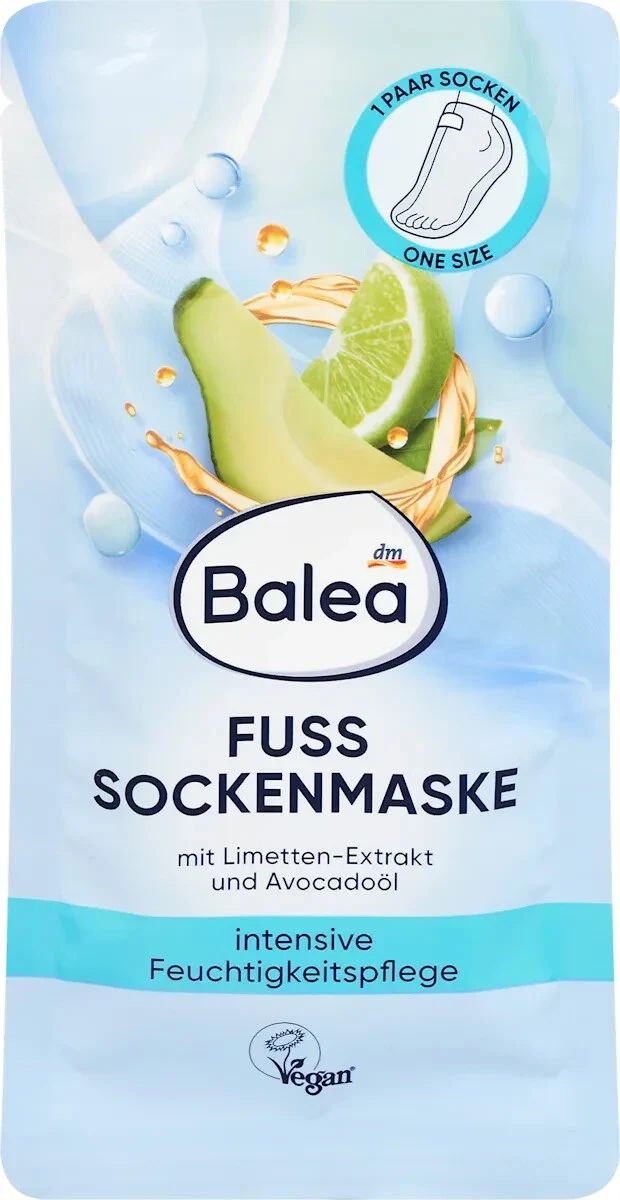 Balea Fußsockenmaske, intensive Feuchtigkeitspflege (1 Paar), 1x2 St., neu&ovp