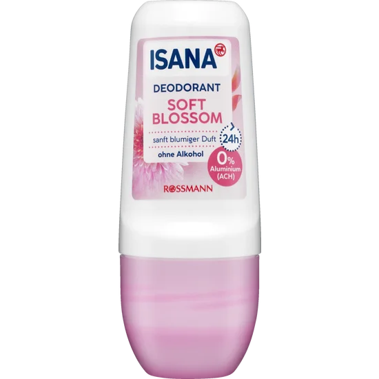ISANA Deodorant Roll-on Soft Blossom Deoroller, 3 x 50ml (3er Pack)