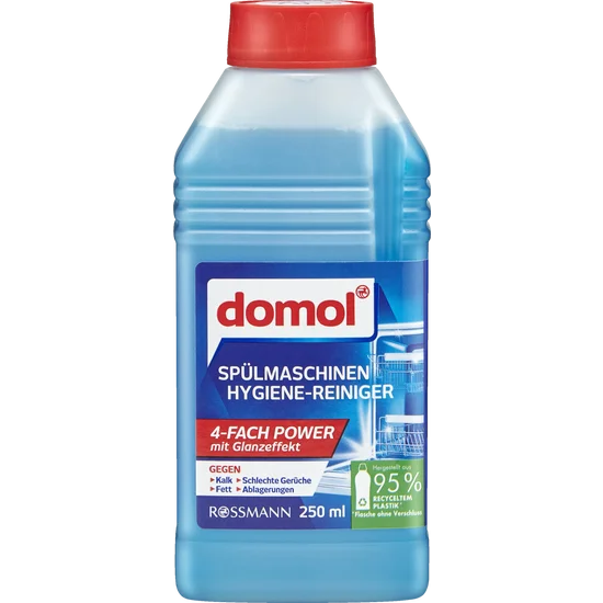 domol Spülmaschinen Hygiene-Reiniger, für eine intensive Reinigung Ihrer Spülmaschine, entfernt Fett und Kalk auch an schwer erreichbaren Stellen, 250 ml