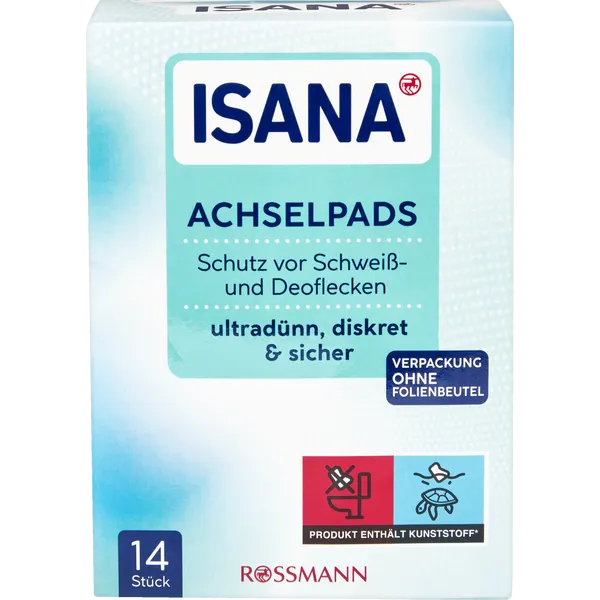 ISANA Achselpads, Schutz vor Schweiß- und Deoflecken, 1x14 Stk.
