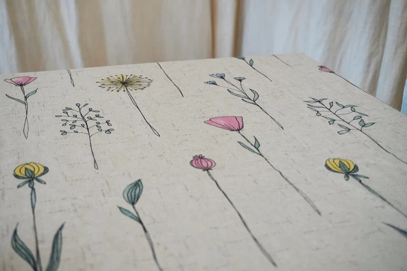 Blumen Tischdecke, Tischläufer - Blumenfeld für den Tisch