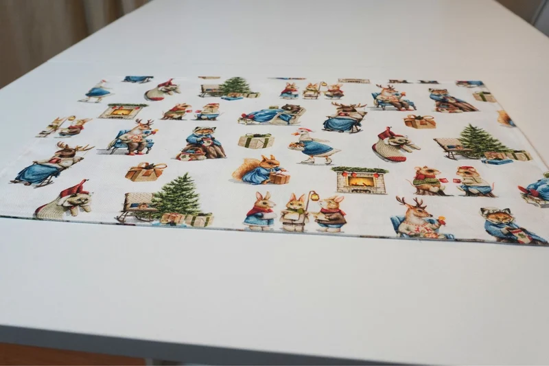 Platzmatte, Tischset, zwei Seiten Oeko-Tex, märchenhafte Tiermotive