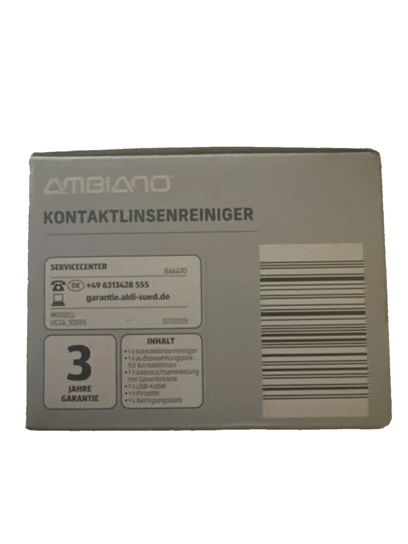 AMBIANO Kontaktlinsenreiniger mit Akku, Ultraschall- Reinigung, neu&ovp