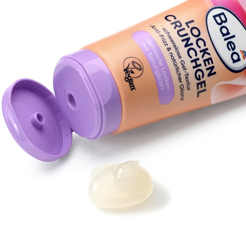 Balea Locken Crunchgel, schwerelose Gel-Textur, Anti-Frizz, Curly Girl geeignet, ohne Silikone, 100 ml