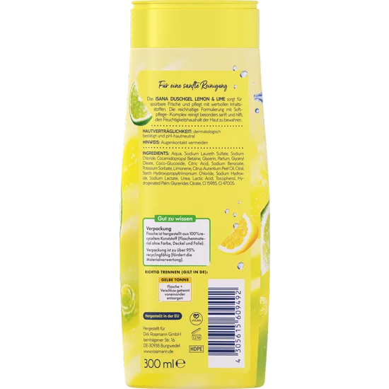 ISANA Duschgel Lemon & Lime, 300ml, neu&ovp