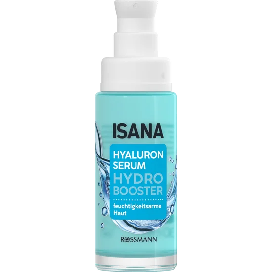 ISANA Hydro Booster Hyaluron-Serum, für feuchtigkeitsarme Haut, mit Hyaluron & Pro-Vitamin B5, 30 ml
