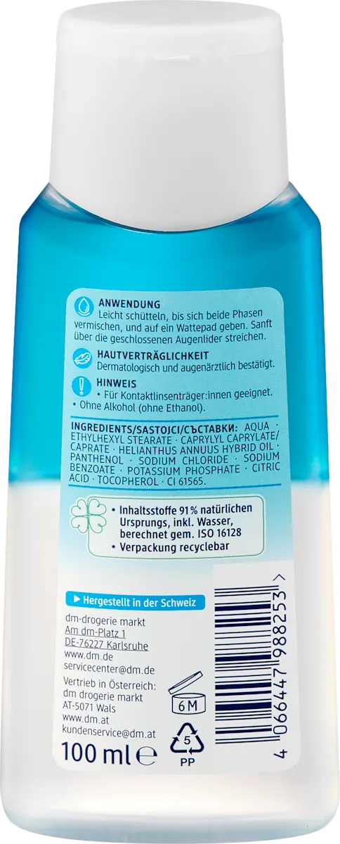 Balea Augen Make-up Entferner 2-Phasen, 100 ml, neu&ovp