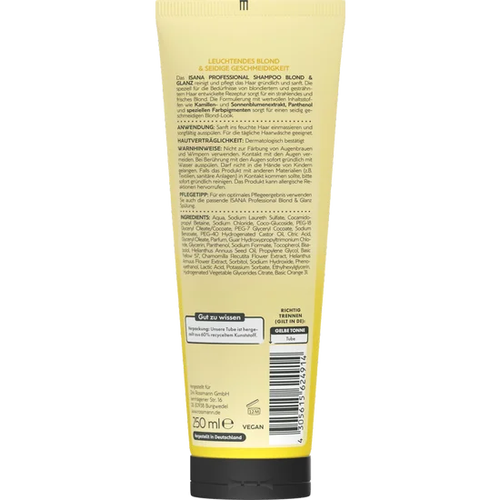 Isana Haarpflegeset Blond & Glanz, 250ml Shampoo + 200 ml Spülung, neu&ovp