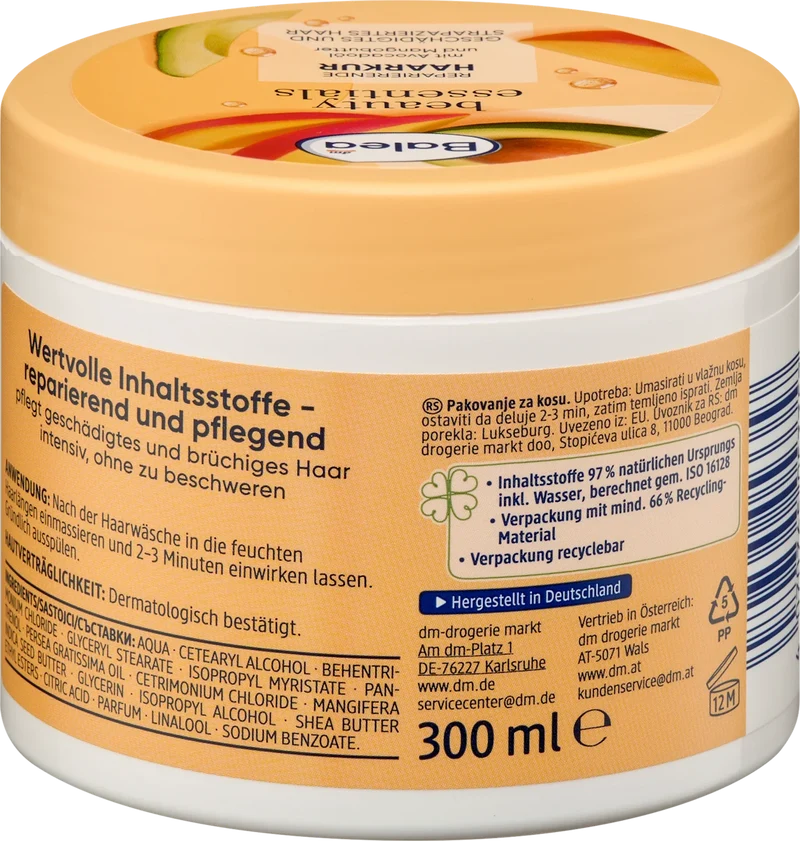 Balea Haarkur reparierend, mit Avocadoöl & Mangobutter, 300 ml, neu&ovp