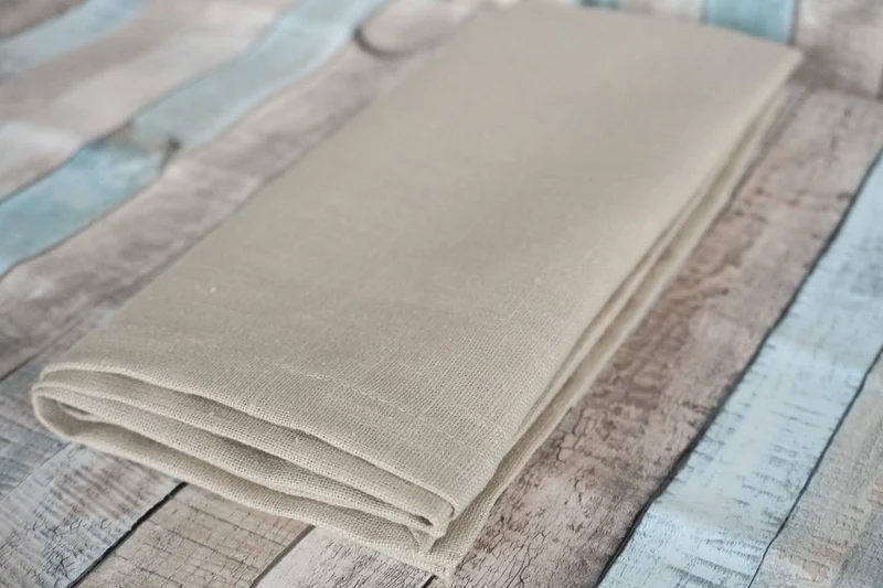 Leinen Servietten 2er Set, vorgewaschen in 42x42, ideales Gastgeschenk