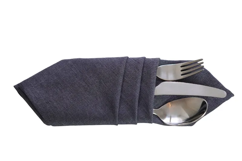 Leinen Servietten 2er Set, vorgewaschen in 42x42, ideales Gastgeschenk