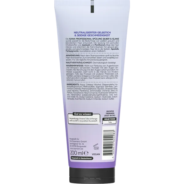 ISANA PROFESSIONAL Spülung Silber & Glanz, 200ml