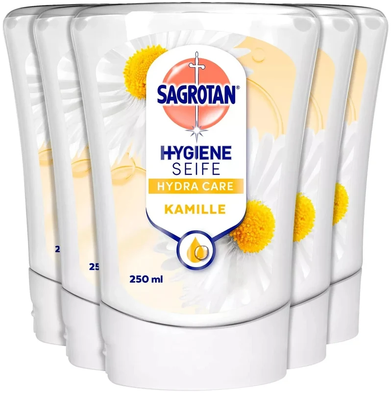 SAGROTAN Seife Nachfüller für No-Touch Spender Lotusblüte & Kamille 5x250ml, neu
