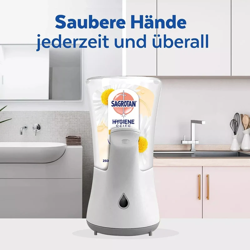 SAGROTAN Seife Nachfüller für No-Touch Spender Lotusblüte & Kamille 5x250ml, neu